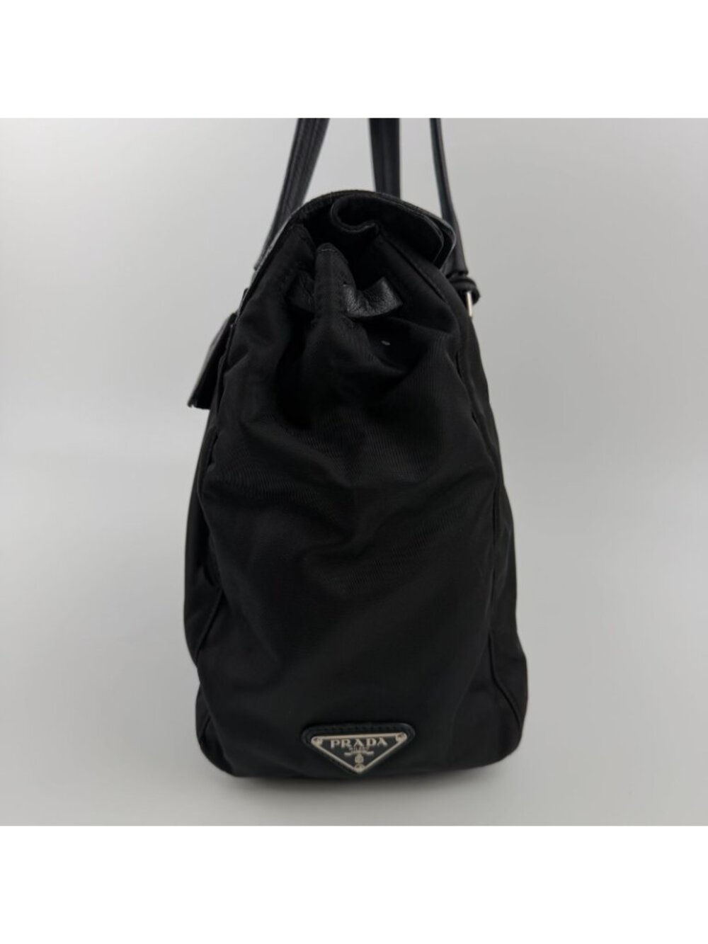 Prada Pocono Tote Black Nylon Leather Vintage - Picture 3 of 15